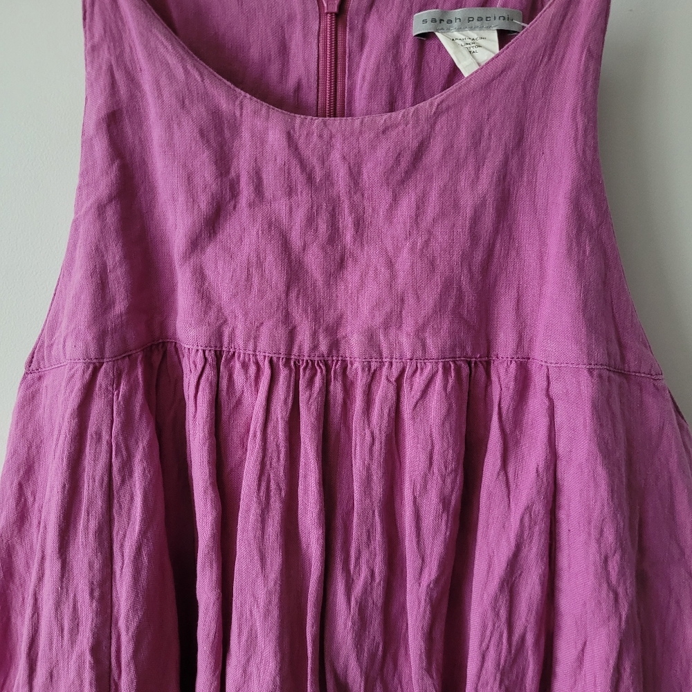 100% LINEN SARAH PACINI DRESS - Picture 3 of 7